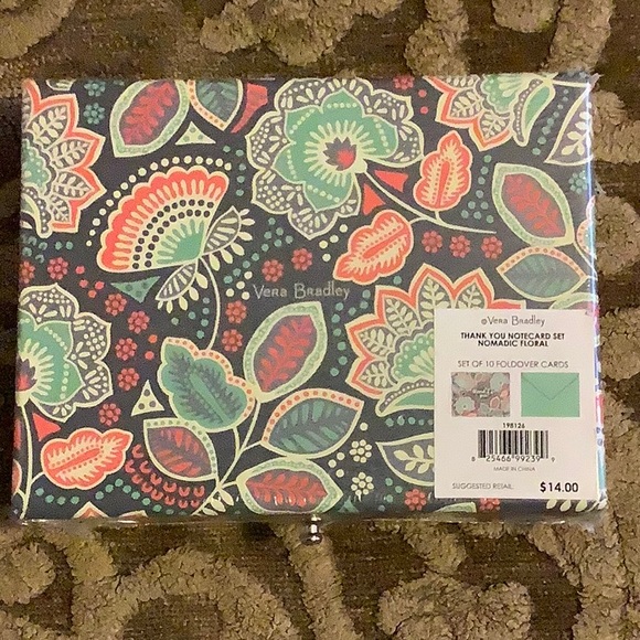 Vera Bradley Thank You Notecard Set Nomadic Floral - Picture 2 of 5